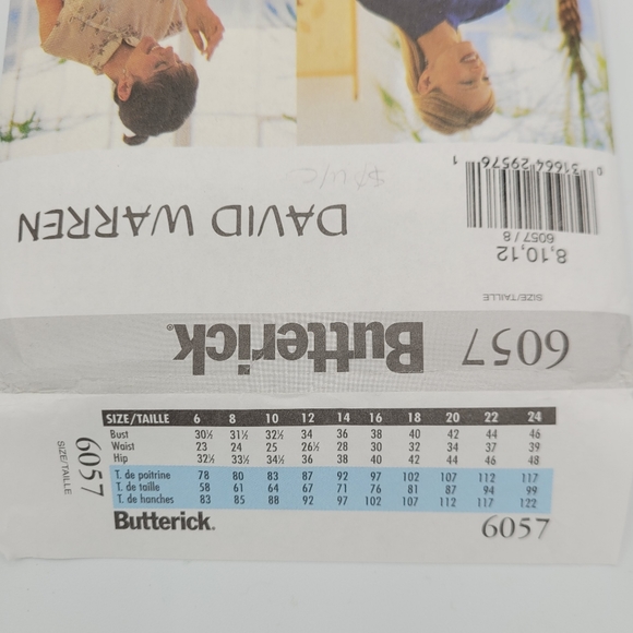 UNCUT Buttrick 6057 David Warren Asian Inspired Dress Sewing Pattern - Picture 4 of 6